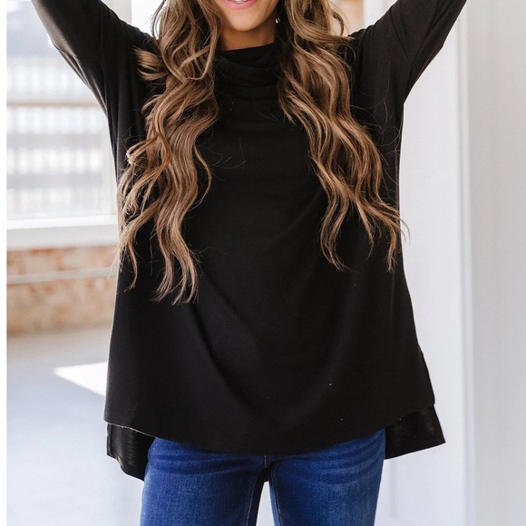 02 Boho high low cowl neck tunic top - Picture 3 of 5